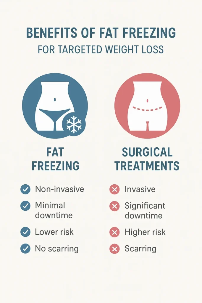 graphic showing the benefits of fat freezing Ryton-on-Dunsmore