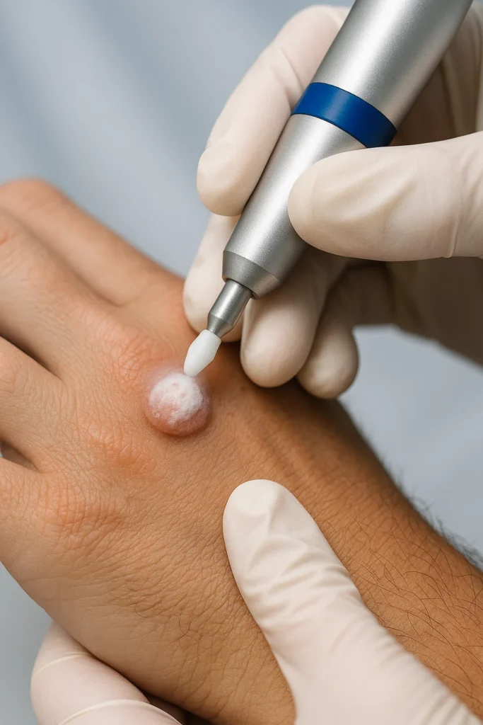 example of wart removal Ryton-on-Dunsmore using cryopen