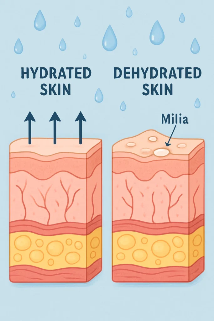 The importance of hydration and milia production Ryton-on-Dunsmore