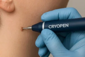 Person receiving skin tag removal Ryton-on-Dunsmore