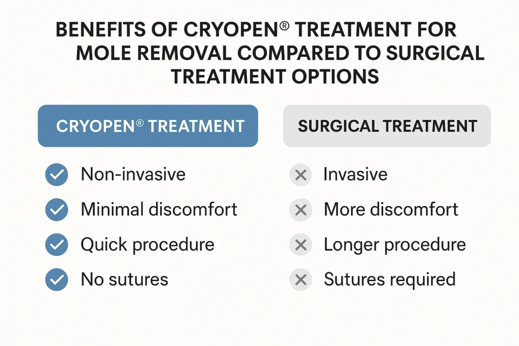 Benefits of facial mole removal Ryton-on-Dunsmore - call our team today to book a consultation