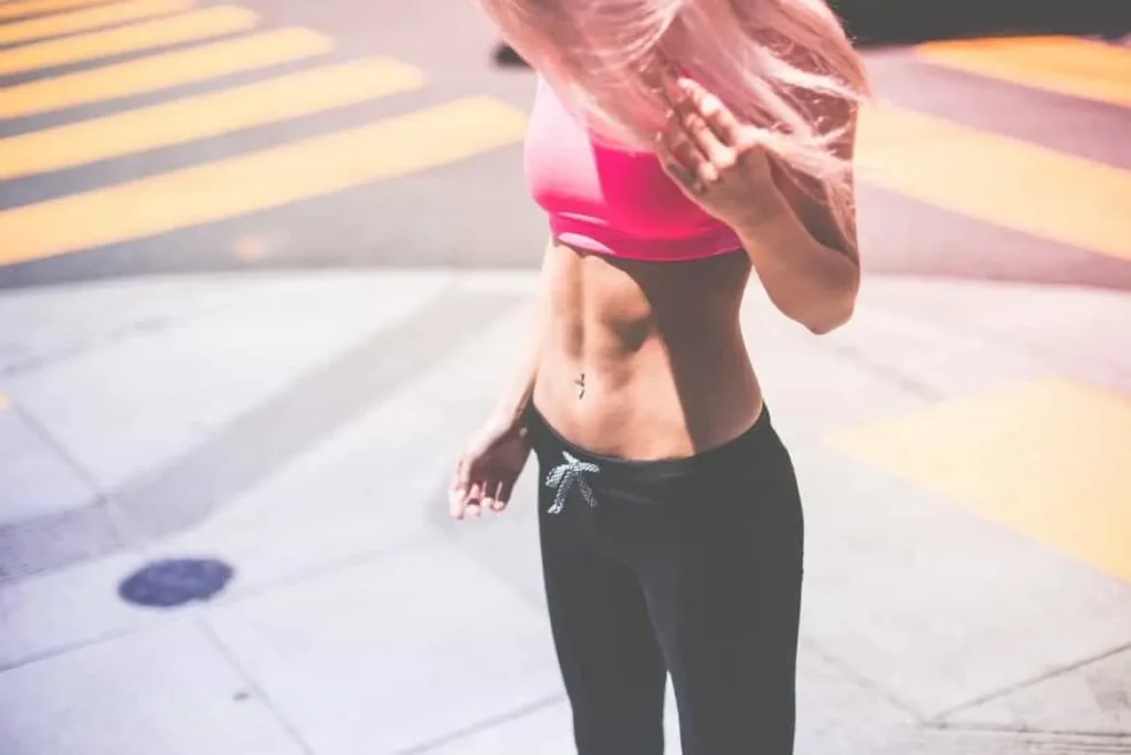 Woman with toned stomach after LA-EMS Body Sculpting Treatment Ryton-on-Dunsmore 