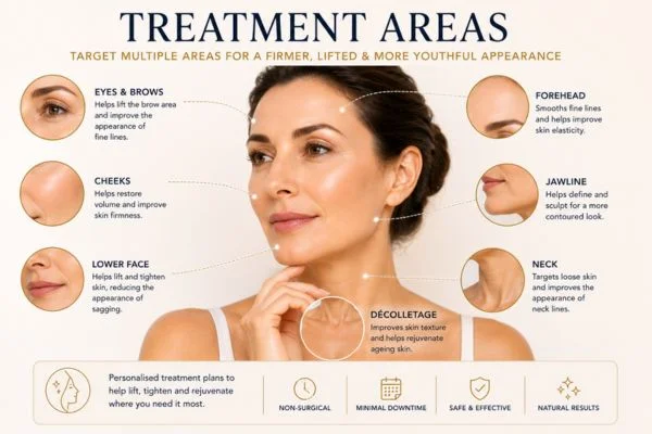 Areas of treatment for the ultimate lift tighten treatment Ryton-on-Dunsmore